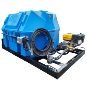 500l Mobile High Pressure Washer 6.5hp petrol 186bar xe2x80x94 product photo
