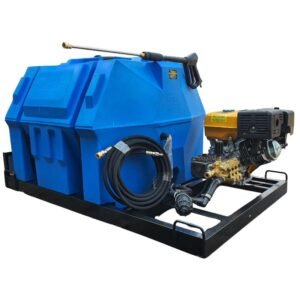 500l Mobile High Pressure Washer 13hp-Petrol-248bar xe2x80x94 product photo