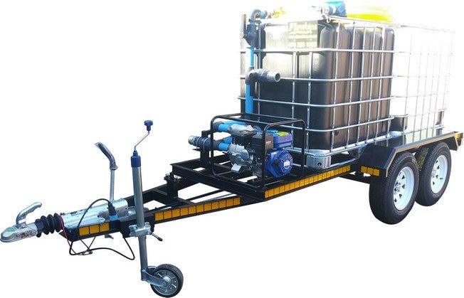 Honey sucker 1000lt with 1000lt 186bar pressure washer, double axle braked trailer unit xe2x80x94 view 2