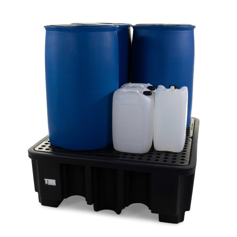 4 Drums Spill Containment Pallet for Hazardous Liquids High Capacity (485L) xe2x80x94 view 2