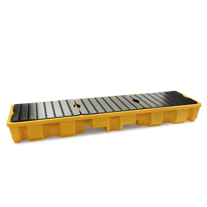 4 Drums Spill Containment Pallet for Hazardous Liquids in Line (235 Litre Capacity) — view 2