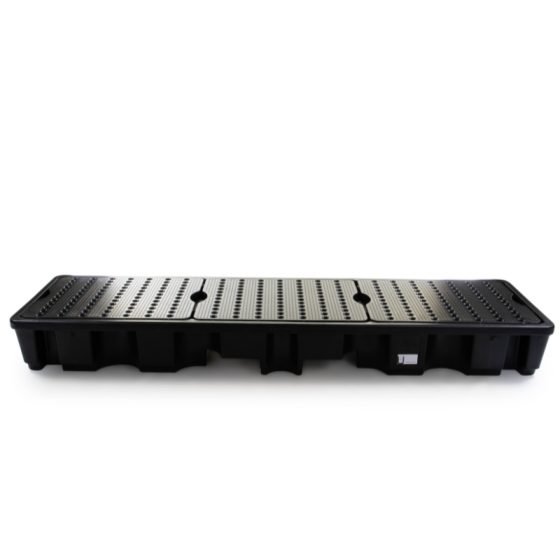 4 Drums Spill Containment Pallet for Hazardous Liquids in Line (235 Litre Capacity) — view 3