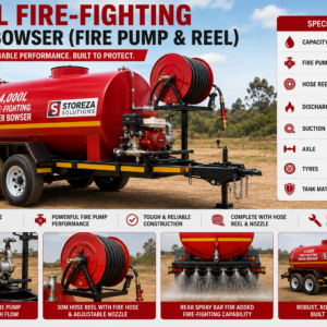 4,000L Fire Fighting Water Bowser (Fire Pump & Reel)