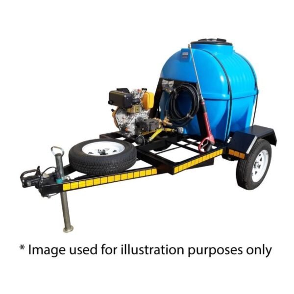 650l Pressure Washer trailer 100bar-220v horizontal unbraked xe2x80x94 view 3