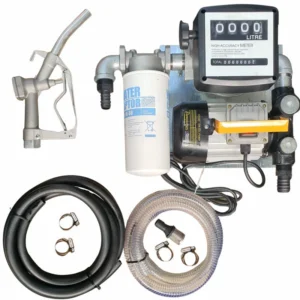 60lt – 220v Diesel pump kit with water absorbent filter – Fully assembled on wall-mount plate xe2x80x94 product photo