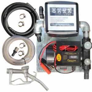 70lt – 12v Diesel pump kit – Fully assembled on wall-mount plate xe2x80x94 product photo