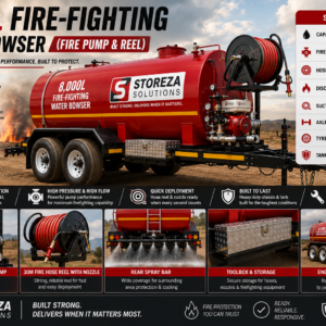 8,000L Fire Fighting Water Bowser (Fire Pump & Reel)