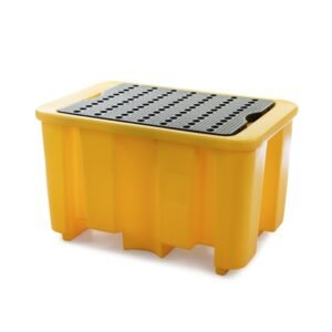 Single Drum Spill Containment Pallet for Hazardous Liquids (230 Litre Capacity) xe2x80x94 product photo