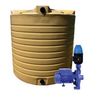 5000l Water tank and 0.75kw Monoblock Water Pump & Controller xe2x80x94 product photo