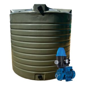 Water tank Combo Basic: 10000l & 0.37kw Peripheral Water Pump & Controller xe2x80x94 product photo
