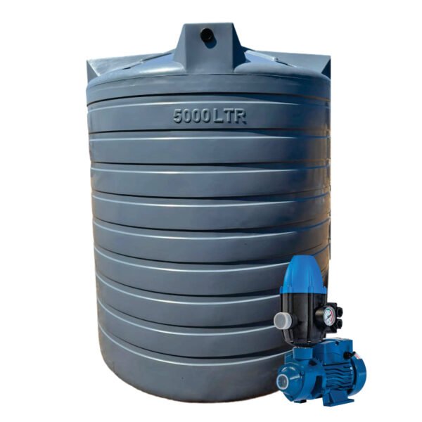 5000l Water tank and 0.75kw Peripheral Water Pump & Controller xe2x80x94 product photo