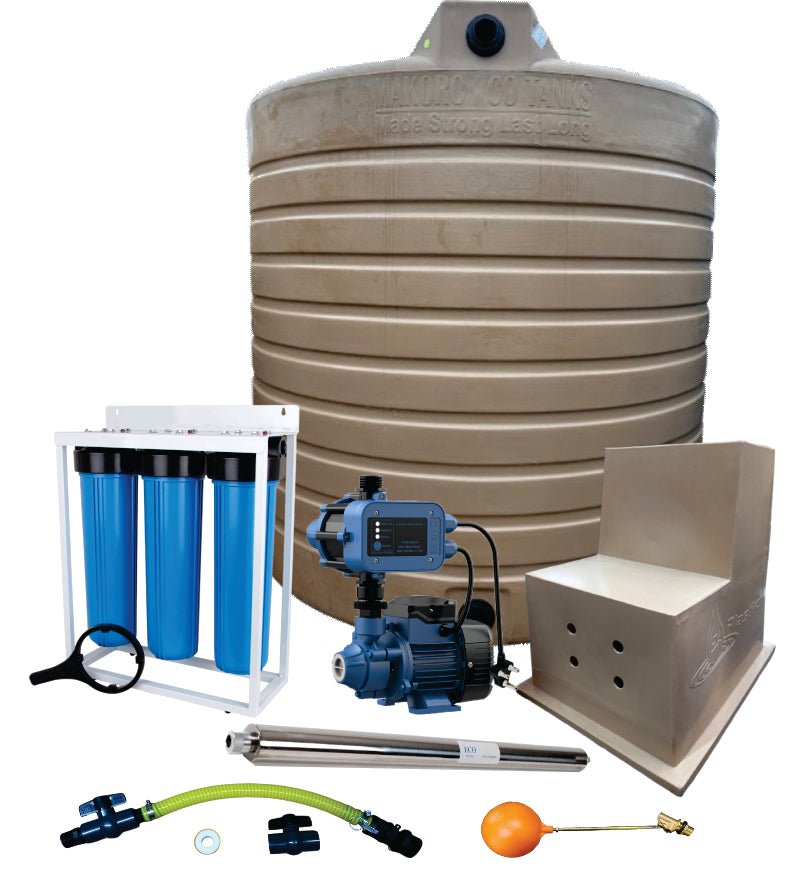 Water tank Combo Full House: 5000l Water tank & 0.37kw Econo Peripheral Water Pump — product photo