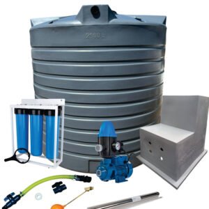 Water tank Combo Full House: 15 000l Water tank & 0.75kw Peripheral Water Pump xe2x80x94 product photo