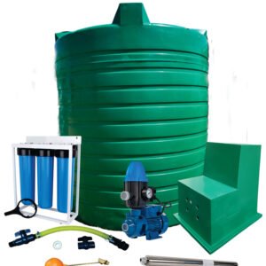 Water tank Combo Full House: 10 000l Water tank & 0.37kw Peripheral Water Pump — product photo