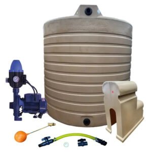 Water tank Combo Executive: 10 000l Water tank & 0.55kw Flowpump Monoblock Water Pump xe2x80x94 product photo