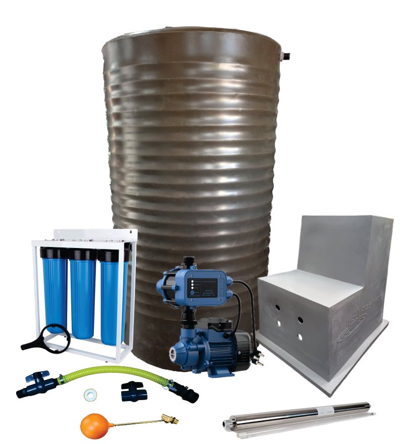 Water tank Combo Full House: 1200l slim tank & 0.37kw Econo Peripheral Water Pump — product photo