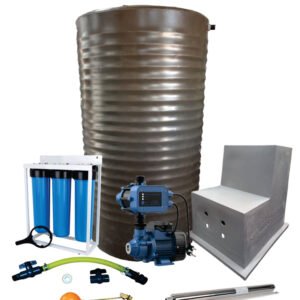 Water tank Combo Full House: 1000l slim tank & 0.37kw Econo Peripheral Water Pump — product photo