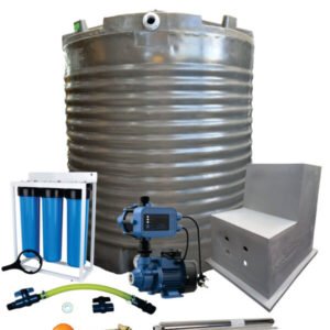 Water tank Combo Full House: 2200l Water tank & 0.37kw Econo Peripheral Water Pump xe2x80x94 product photo