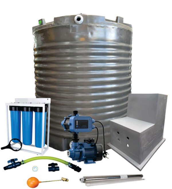 Water tank Combo Full House: 2200l Water tank & 0.37kw Econo Peripheral Water Pump xe2x80x94 product photo