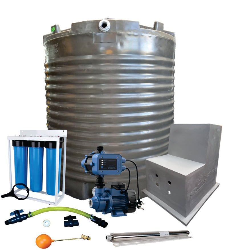 Water tank Combo Full House: 2200l Water tank & 0.37kw Econo Peripheral Water Pump xe2x80x94 view 2