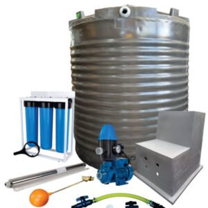 Water tank Combo Full House: 2200l tank & 0.75kw Peripheral Water Pump xe2x80x94 product photo