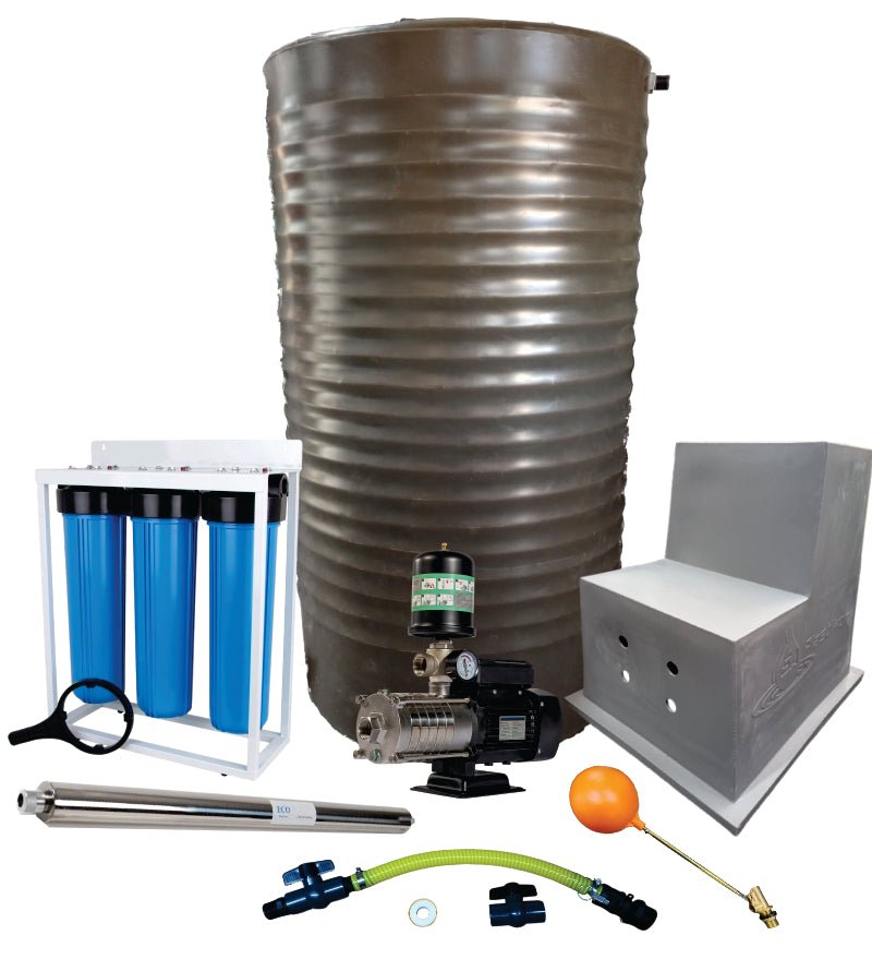 Water tank Combo Full House: 1000l Water tank & 0.75kw Intelli VSD Booster pump xe2x80x94 product photo