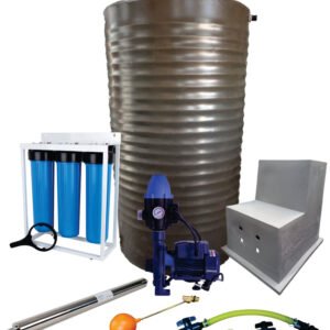 Water tank Combo Full House: 1200l slim tank & 0.75kw Monoblock Water Pump kit — product photo