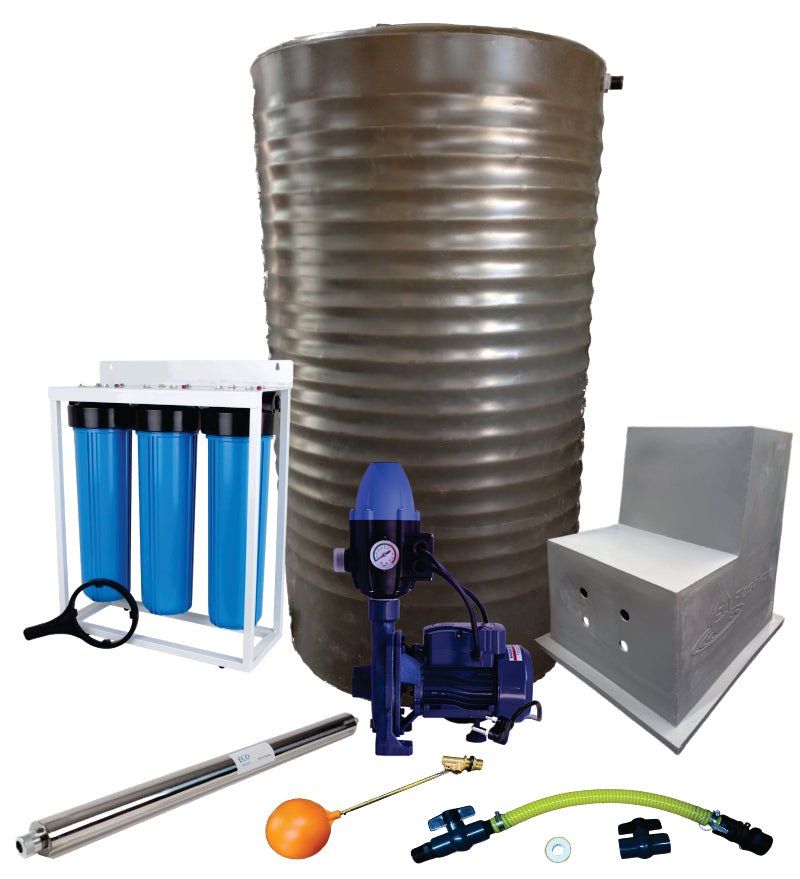 Water tank Combo Full House: 1200l slim tank & 0.75kw Monoblock Water Pump kit — product photo