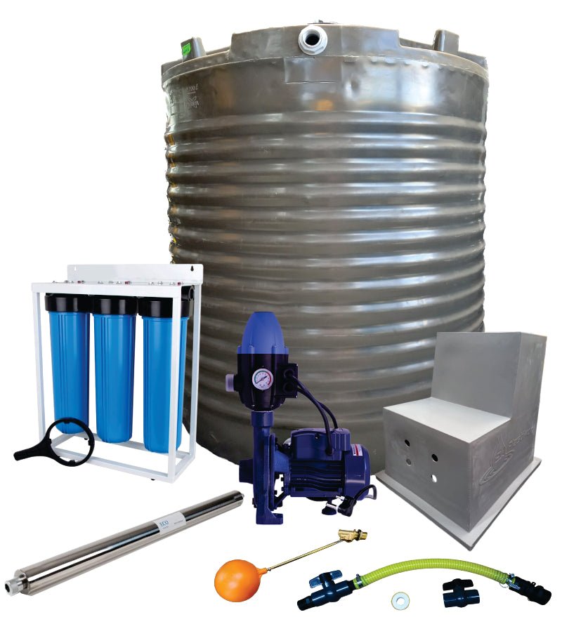 Water tank Combo Full House: 2200l Water tank & 0.75kw Monoblock Water Pump kit — product photo