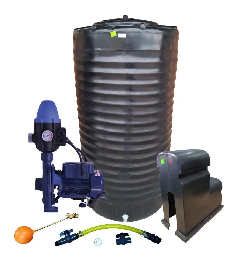 Water tank Combo Executive: 1000l slim tank & 1.1kw Monoblock Water Pump kit xe2x80x94 product photo