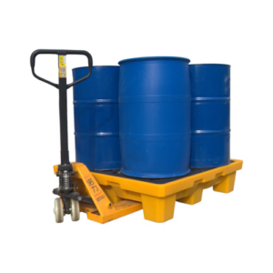Plastic Spill Pallet for Four Drums xe2x80x94 product photo