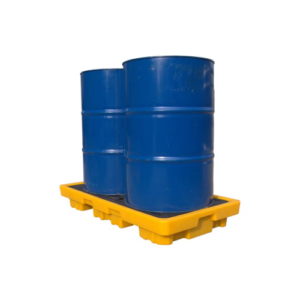 Plastic Spill Pallet for Two Drums xe2x80x94 product photo