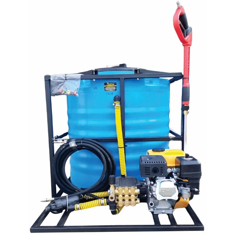 300l Mobile High Pressure Washer 6.5hp Petrol 186bar xe2x80x94 view 3